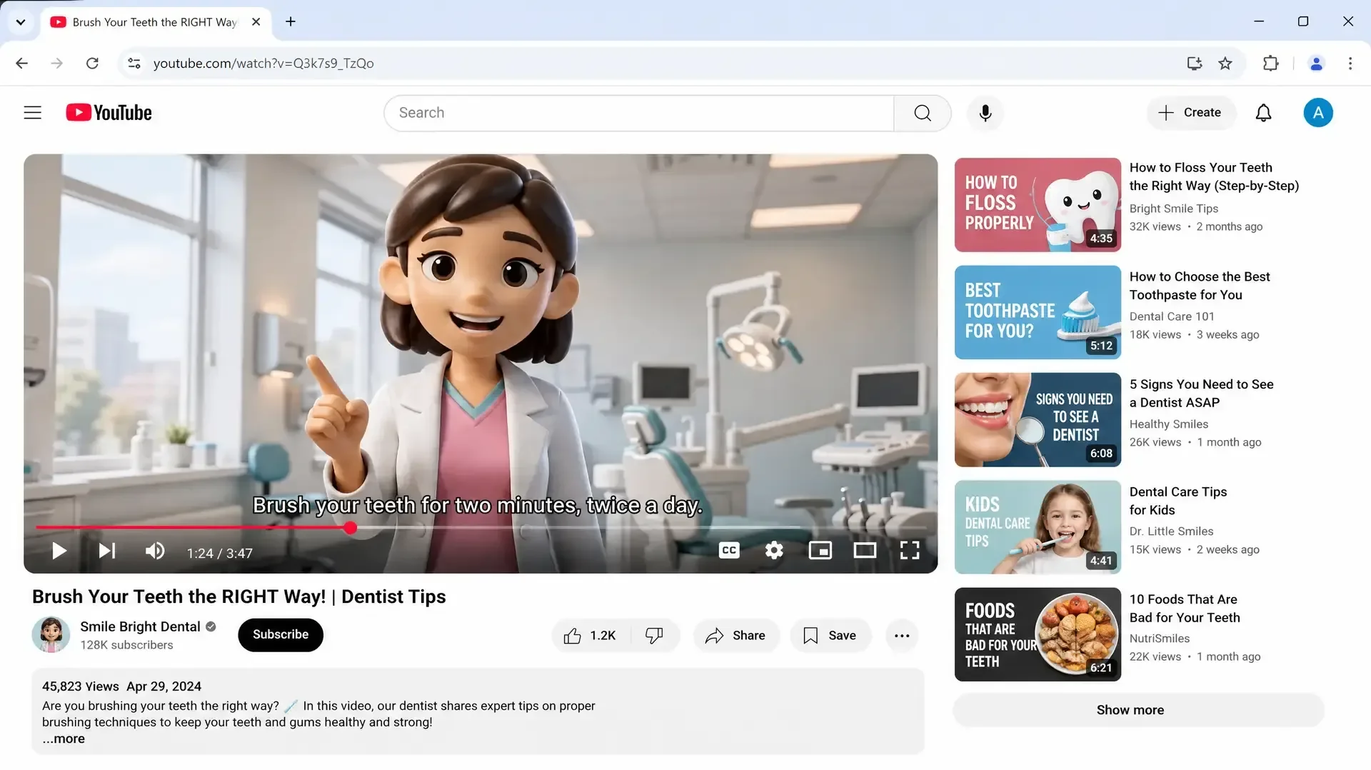 AI 3D character video on YouTube